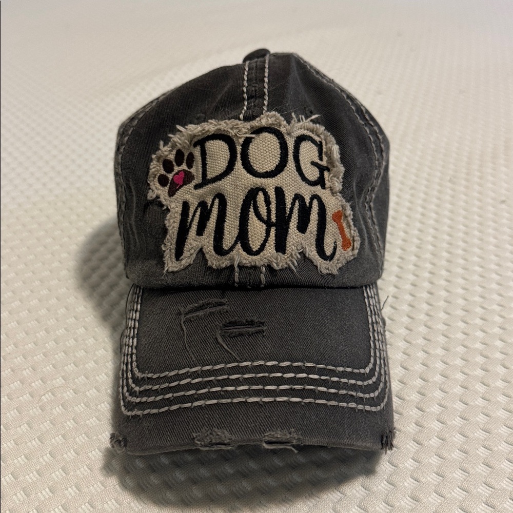 KBETHOS Vintage Black 'Dog Mom' Cap